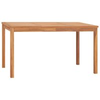 vidaXL Garden Dining Table 140x80x77 cm Solid Teak Wood