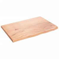 vidaXL Table Top Light Brown 60x40x2 cm Treated Solid Wood Oak