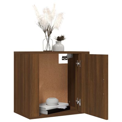 vidaXL Wall-mounted Bedside Cabinets 2 pcs Brown Oak 50x30x47 cm