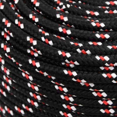 vidaXL Boat Rope Black 10 mm 500 m Polypropylene