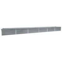 vidaXL Garden Raised Bed Galvanised Steel 600x80x45 cm Grey