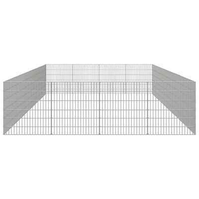 vidaXL Free Range Animal Enclosure 24-Panel 54x60 cm Galvanised Iron