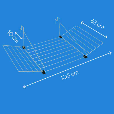 Tomado Hanging Drying Rack Tilburg 12 m Black