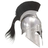 vidaXL Greek Warrior Helmet Antique Replica LARP Silver Steel