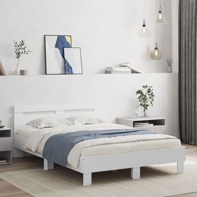 vidaXL Bed Frame without Mattress White 120x190 cm Small Double