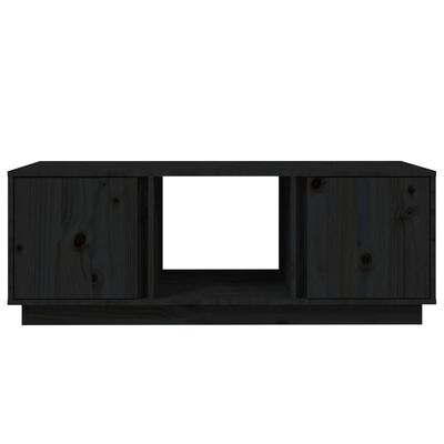 vidaXL Coffee Table Black 110x50x40 cm Solid Wood Pine