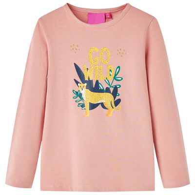 Kids' T-shirt with Long Sleeves Light Pink 116