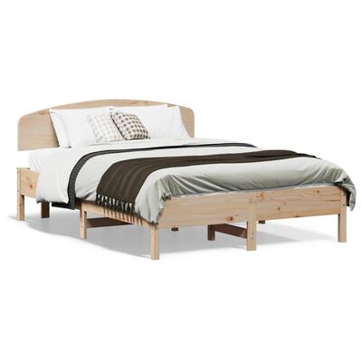 vidaXL Bed Frame without Mattress 120x190 cm Small Double Solid Wood Pine