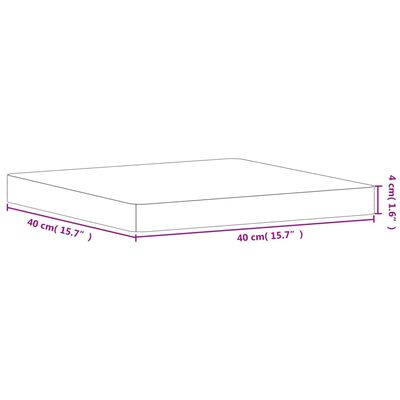 vidaXL Table Top 40x40x4 cm Square Solid Wood Beech