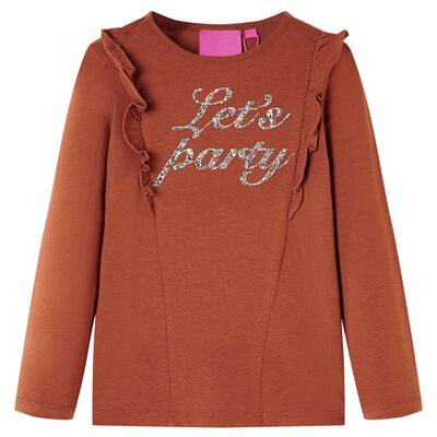 Kids' T-shirt with Long Sleeves Cognac 104