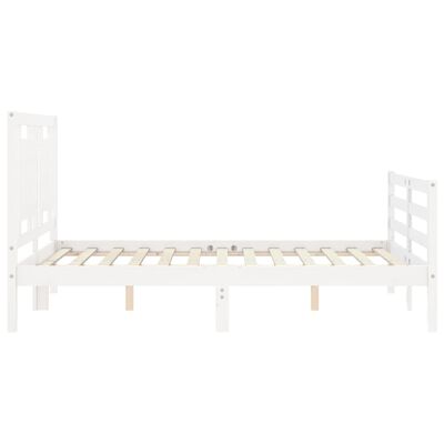 vidaXL Bed Frame without Mattress White 140x200 cm Solid Wood