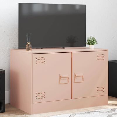 vidaXL TV Cabinet Pink 67x39x44 cm Steel