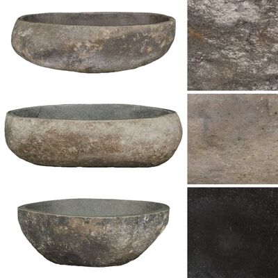 vidaXL Basin River Stone Oval (45-53)x(34-41) cm