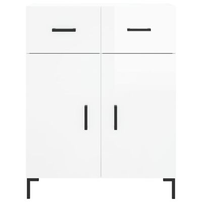 vidaXL Sideboard High Gloss White 69.5x34x90 cm Engineered Wood