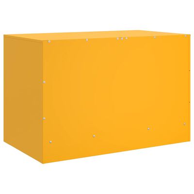 vidaXL TV Cabinet Mustard Yellow 67x39x44 cm Steel