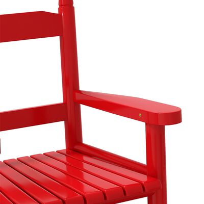 vidaXL Rocking Chair for Children Red Solid Wood Poplar