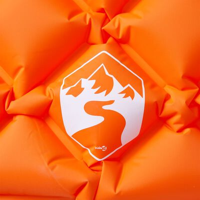 vidaXL Inflating Camping Mattress with Pillow 1-Person Orange