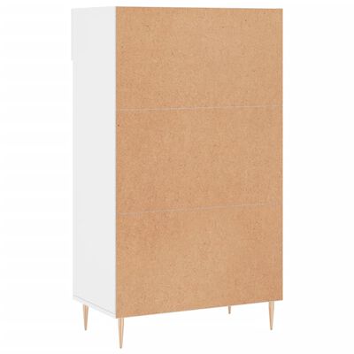 vidaXL Shoe Cabinet High Gloss White 60x35x105 cm Engineered Wood