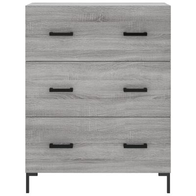 vidaXL Highboard Grey Sonoma 69.5x34x180 cm Engineered Wood