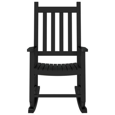 vidaXL Rocking Chair for Children Black Solid Wood Poplar