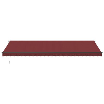 vidaXL Automatic Retractable Awning with LEDs Burgundy 600x350 cm