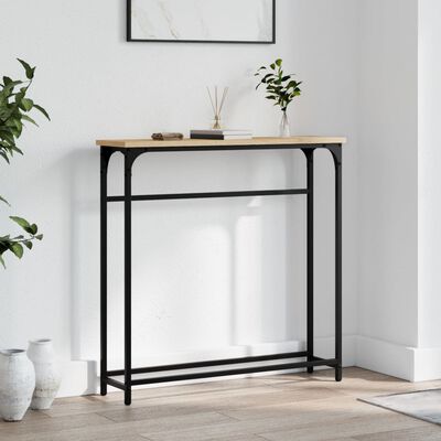 vidaXL Console Table Sonoma Oak 75x19.5x75 cm Engineered Wood