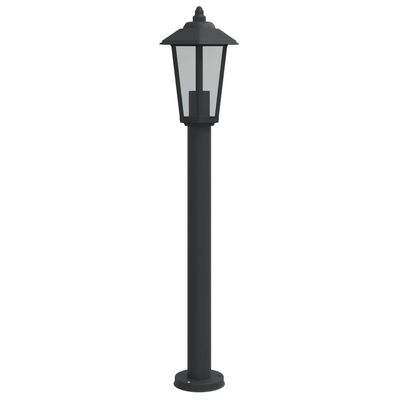 vidaXL Outdoor Floor Lamp Black 80 cm Stainless Steel