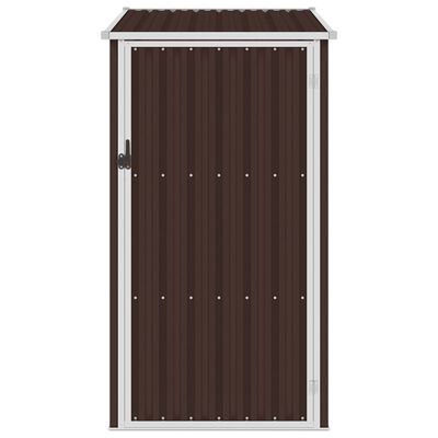 vidaXL Garden Shed Brown 87x98x159 cm Galvanised Steel