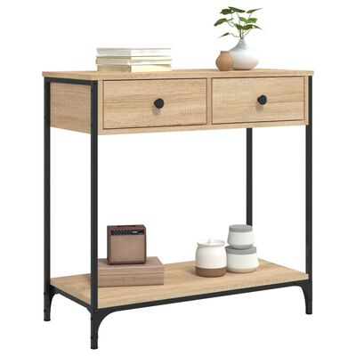 vidaXL Console Table Sonoma Oak 75x34.5x75 cm Engineered Wood