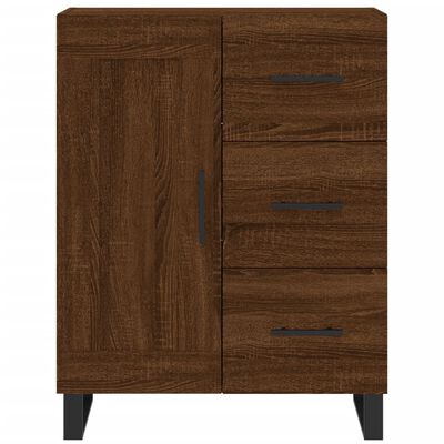 vidaXL Highboard Brown Oak 69.5x34x180 cm Engineered Wood