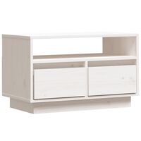 vidaXL TV Cabinet White 60x35x37 cm Solid Wood Pine