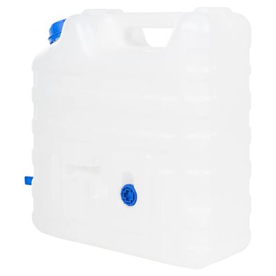 vidaXL Water Container with Tap Transparent 15 L Plastic