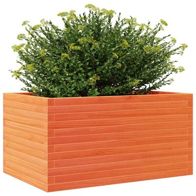 vidaXL Garden Planter Wax Brown 90x60x46 cm Solid Wood Pine