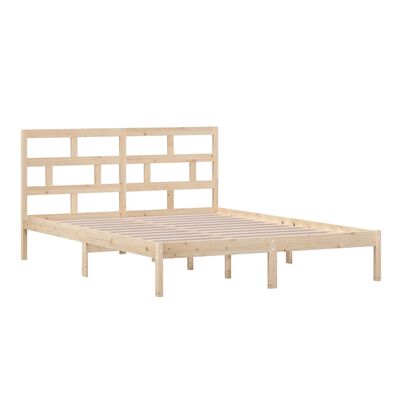 vidaXL Bed Frame without Mattress King Size Solid Wood