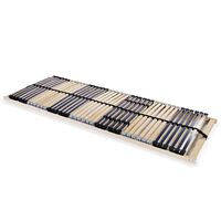 vidaXL Slatted Bed Base without Mattress with 42 Slats 7 Zones 70x200 cm