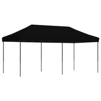 vidaXL Foldable Party Tent Pop-Up Black 580x292x315 cm