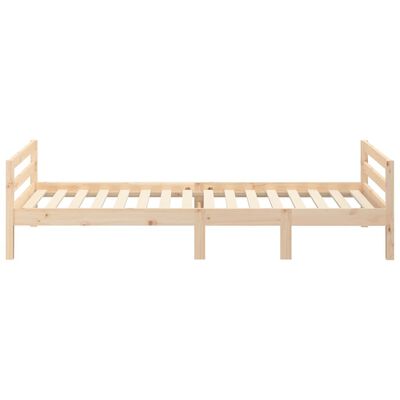 vidaXL Bed Frame without Mattress 75x190 cm Small Single Solid Wood Pine