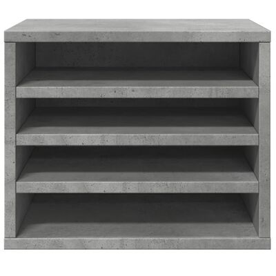 vidaXL Desk Organiser Concrete Grey 36x26x29.5 cm Engineered wood