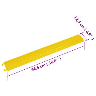 vidaXL Cable Protector Ramps 2 pcs 98.5 cm Yellow