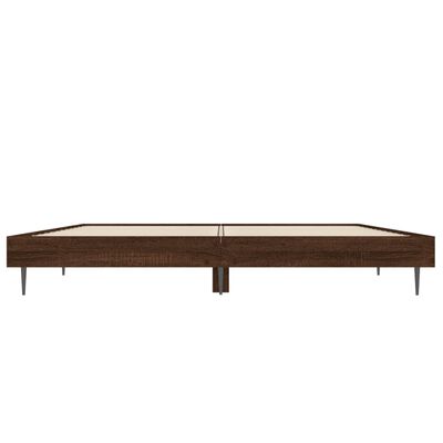 vidaXL Bed Frame without Mattress Brown Oak 135x190 cm Double Engineered Wood