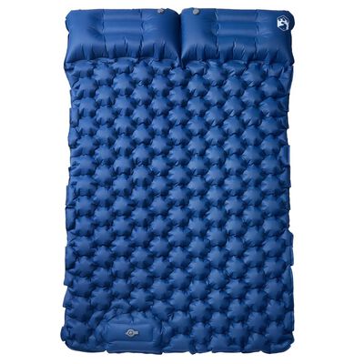 vidaXL Self Inflating Camping Mattress with Pillows 2-Person Navy Blue