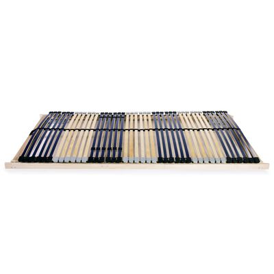 vidaXL Slatted Bed Base without Mattress with 42 Slats 7 Zones 100x200 cm