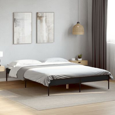 vidaXL Bed Frame without Mattress Black 140x200 cm