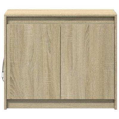 vidaXL Sideboard with LED Sonoma Oak 72x34x61 cm Engineered Wood