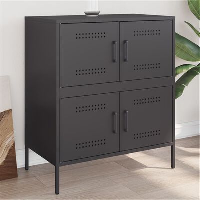 vidaXL Sideboard Black 68x39x79 cm Steel