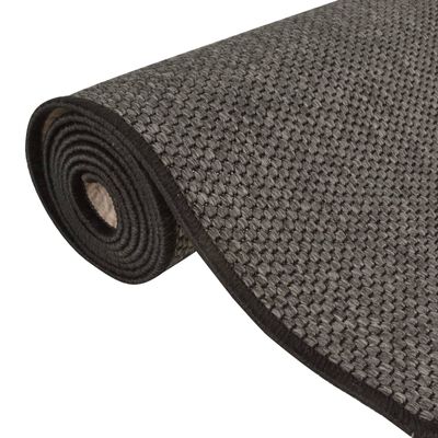 vidaXL Carpet Runner Sisal Look Anthracite 80x300 cm