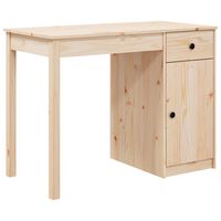 vidaXL Desk 100x50x75 cm Solid Wood Pine