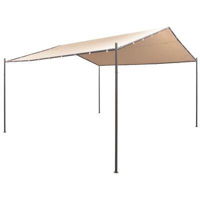 vidaXL Gazebo Pavilion Tent Canopy 4x4 m Steel Beige