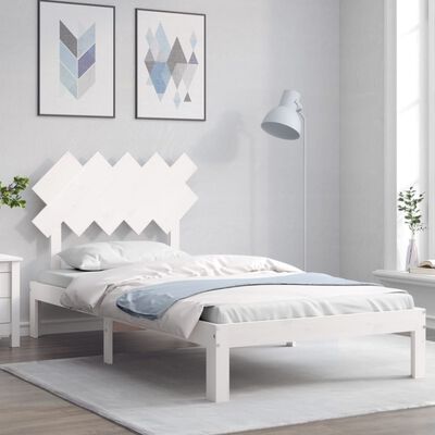 vidaXL Bed Frame without Mattress White 100x200 cm Solid Wood Pine