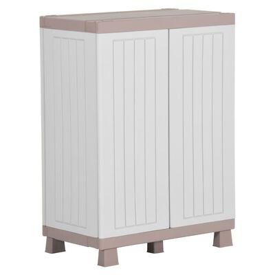 vidaXL Storage Cabinet with 2 Doors 68x39x91.5 cm Light Grey and Beige